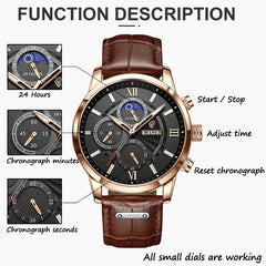 Leather Men Quartz Luxury Watches