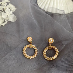 French retro pearl earrings female earrings