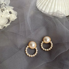 French retro pearl earrings female earrings