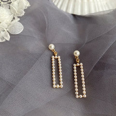 French retro pearl earrings female earrings