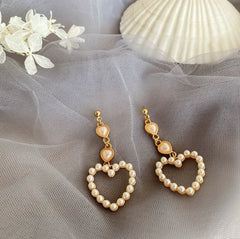 French retro pearl earrings female earrings